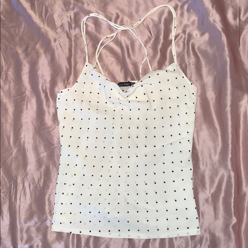 A&F Polka dot silky smooth top